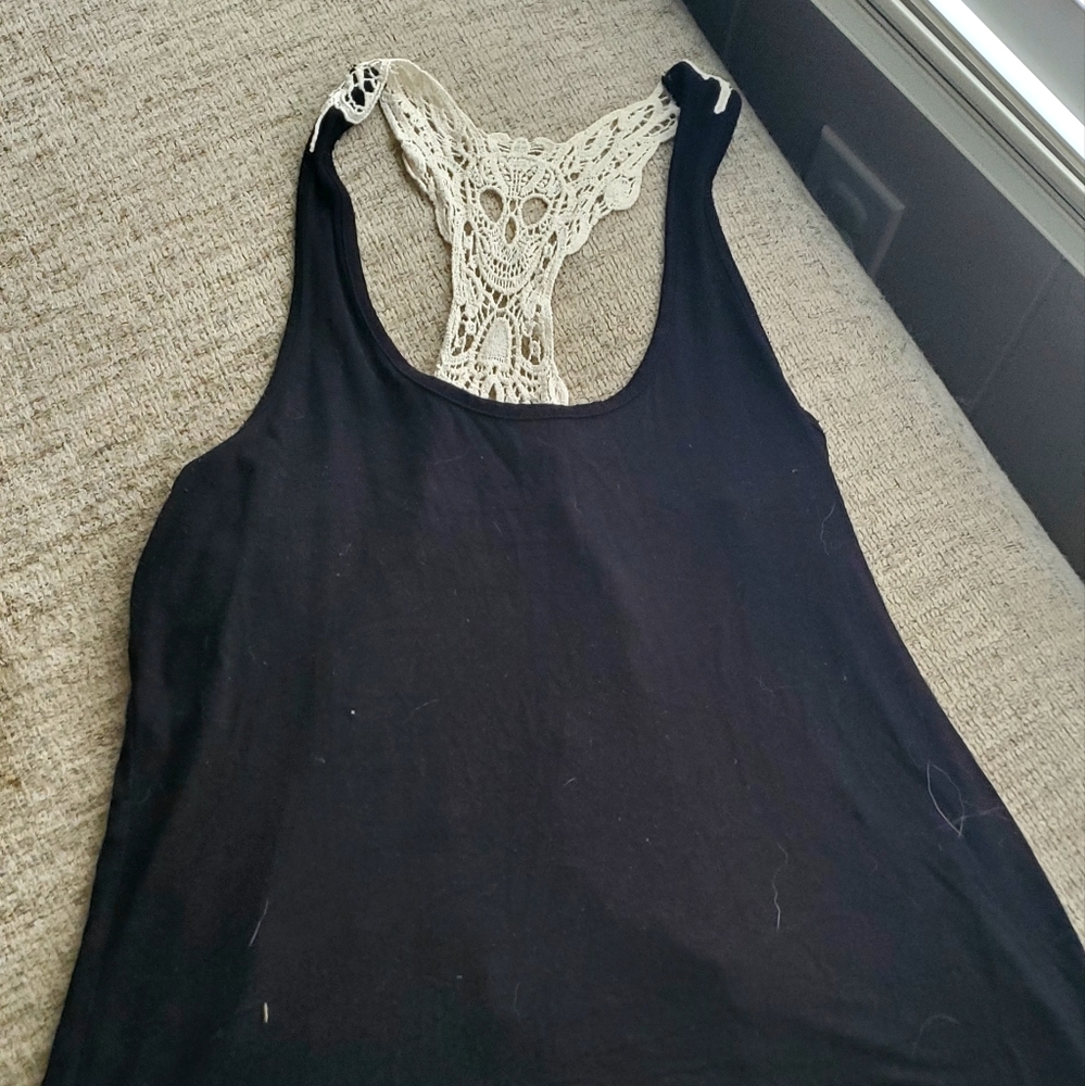 Crochet skull tank
